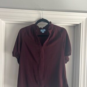 CeCe Rich Burgundy Top